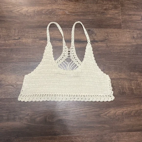Crochet top cream size L - Picture 2 of 3